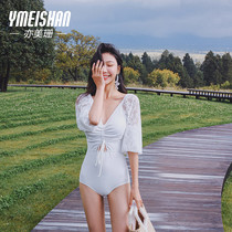 Yimeishan swimsuit female hot spring 2021 New Conservative student fairy Fan Zai belly thin sexy swimsuit