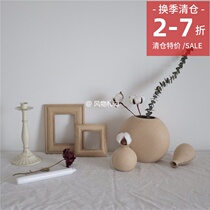 Clearance special retro old rough wooden composite sticky blank vase wooden frame home decoration decoration decoration