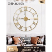European creative home wall clock Nordic light luxury watch Restaurant living room home fashion art wall clock clock