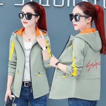 Early autumn short coat womens spring and autumn 2020 new autumn versatile womens casual hooded jacket thin top tide