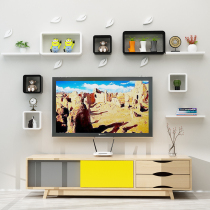 TV wall decoration frame background wall shelf Wall Wall wall cabinet living room wall creative lattice wall partition