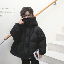 Children's 2021 winter clothes new tide brand fried street foreign style boy short bread down jacket coat big boy