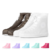 Womens rain shoe cover fashion adult non-slip wear-resistant transparent waterproof rain shoe cover cute baby children rain shoes