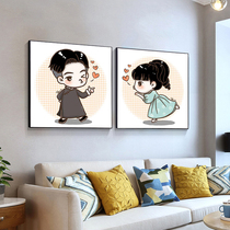 5d Diamond painted diamond embroidered cartoon cute living room sticking diamond cross stitch 2019 new couple bedroom wedding room