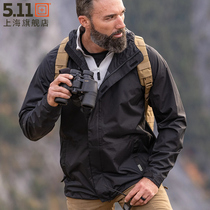 USA 5 11 OUTDOOR HIKING WATERPROOF BREATHABLE MACHINE CLOTHING 511 FULL PRESS GLUE 2 5l HARD SHELL EVEN CAP JACKET 48370