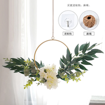 New Nordic ins wind door decoration wall decoration Home decoration Living room dining room door decoration garland door hanging simulation flowers