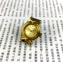 Shanghai Watch Factory two gem flower brand yellow shell yellow surface mechanical womens watch diameter 23 mm send 1 strap