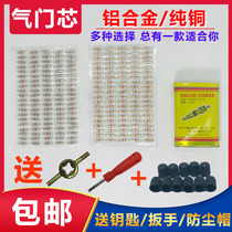 Valve core Pure copper Car tire Bicycle electric motorcycle Valve cap Valve needle wrench key switch