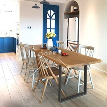 American log natural side table minimalist iron art desk conference table bubble tea table Nordic doing old computer desk