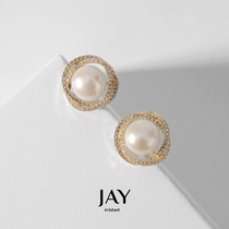 JAY advanced sense earrings temperament pearl earrings 2021 New Simple female summer niche design sense earrings