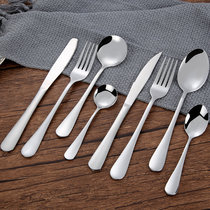 Spoon stainless steel tableware knife and fork spoon western tableware spoon soup spoon household meal spoon steak knife and fork four-piece set