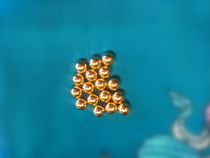 Buddhist supplies-stored for Manza plate supplies 925 sterling silver gold-plated polished round beads without hole beads (pieces)