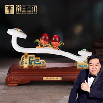 Auspicious Ruyi Swing Piece Glazed Jade Jujo Relocation New Residence Gift Living Room Xuanguan Bou Ancient Shelf Wedding Room Home Decoration Products