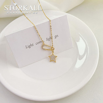 Star necklace 2021 new female fairy simple niche design sense choker light luxury Tanabata gift neck chain