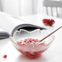 Phnom Penh Cherry Blossom Saucer Day Style Glass Small Saucer Salad Bowl Dessert Bowls Home Dipping Saucepan Dishes High-end