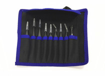 Precision antistatic tweezers stainless steel fine pointed elbow tweezers suit mobile phone computer repair tool tweezers