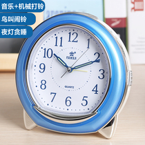 Overlord creative electronic mute alarm clock Children cartoon cute student bedside clock Lazy snooze music alarm