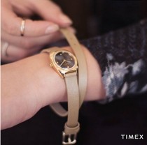  Timex Quartz Diamond-set Winding Double Strap Womens Watch TW2R69800VQ