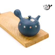Japan imported often slippery burning source three pottery room pill type small flower Clay side to the emergency kung fu bubble teapot paper box