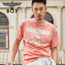 boylondon Silver Gray Eagle Print Short Sleeve Men 2020 Couple T-Shirt 602433