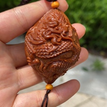 Master Nuclear Sculpture Su Labor Pure Hand Carved Olive Nuclear dragon monocultures Single seed handlebar piece disc dragon Xianglong