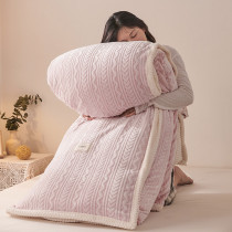 Blanket Winter Single Cover Thickened Double Faleilong Milk Velvet Crystal Velvet Single Double Student Solid Color Cover Blanket