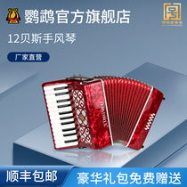 Parrot YW-848 accordion 25 keys 12 bass beginner musical instrument Beginner childrens professional performance examination