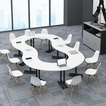 Oval table splicing table table and chaircombination reception desk leisure desk negotiator table meeting training table
