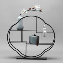 New Chinese style Modern home TV cabinet Wine cabinet ornaments Creative model room Antique rack display rack Soft decoration