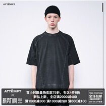  ATTEMPT AW20 Structure Forward leaning shaped Split text printing Short-sleeved T-shirt