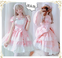 Original Lolita lolita skirt daily full set of cabbage spot genuine dress cosplay princess skirt for women