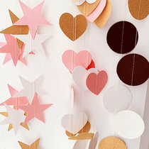 Baby one year old party star pull flag childrens birthday decoration background wall scene layout hundred days Princess package