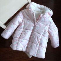 Cartoon printed full of girls plus velvet thickened hooded padded jacket-11 22