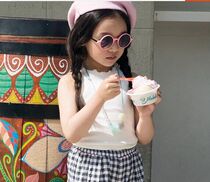 RainbowBus knitting vest girl for wavewave-collar T-shirt shirt tops baby collar