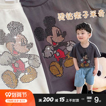 Komori family children summer Mickey parent-child costume family three foreign style short sleeve 2021 new male and female baby T-shirt