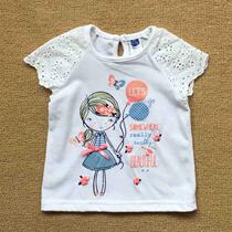 Child Clothing Summer Clothing Short Sleeve T-shirt Child Beating Undershirt Girl White Elastic Cotton T-shirt Underwear 9-12 months