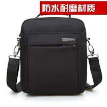 Mens single shoulder bag in old age nylon skew satchel light waterproof oxford cloth casual travel middle-aged dad bag bag