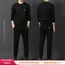 Spring and autumn mens casual suit sweater sports light luxury fashion brand clothing 2021 new mens clothing spring and autumn clothing