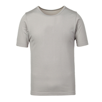 Pictured outdoor Senselead mens round collar speed dry short sleeve T-shirt pure color moisture absorption perspiration exercise training short T-shirt