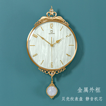 European style light luxury living room decoration wall clock Home fashion modern simple watch restaurant luxury wall clock