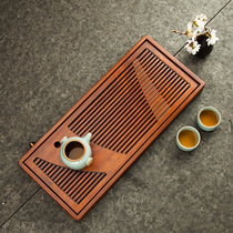 Kongfu tea with pure bamboo made of bamboo tea tray light lavish high-end delicate tea tray with drain-style simplified Chinese drain tea table