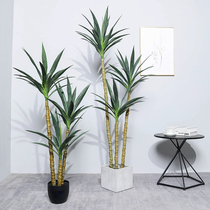 Sisal simulation green plant false tree plant living room Nordic large potted floor ornaments indoor shop bonsai