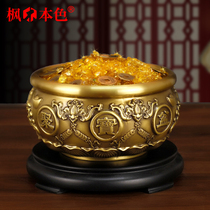 Poly Basin Swing Piece Brass Living-room Xuanguan Decoration Copper Products Handicraft Shop Opening Gift Deposit Money Pot Bronze Ware