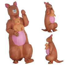 Kangaroo inflatable children perform clothes paternity activities walk cartoon spouse perform clothes Christmas