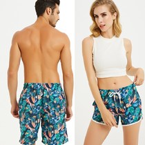 Couple beach pants quick-dry surfing hot spring seaside Europe and America large size shorts anti-embarrassing mens swimming pants pants pants