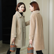 Zqqz sheared wool coat women's fur coat long fur one new wool fur coat D311