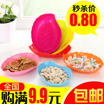 Fashion creative living room plastic leaves fruit plate leaf shape dried fruit plate snack candy fruit plate melon seed plate