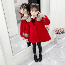 Girl red hair? In the autumn and winter coat the baby girl collar coat and the baby girl with thick clamps