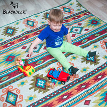 Black deer outdoor picnic mat ins Wind lawn floor mat spring outing portable picnic cloth ultrasonic machine washable moisture proof mat