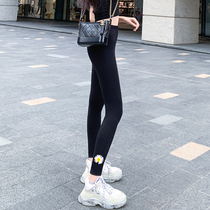 Little daisy leggings women wear nine points thin summer sports black stretch cotton thin 2020 new printing